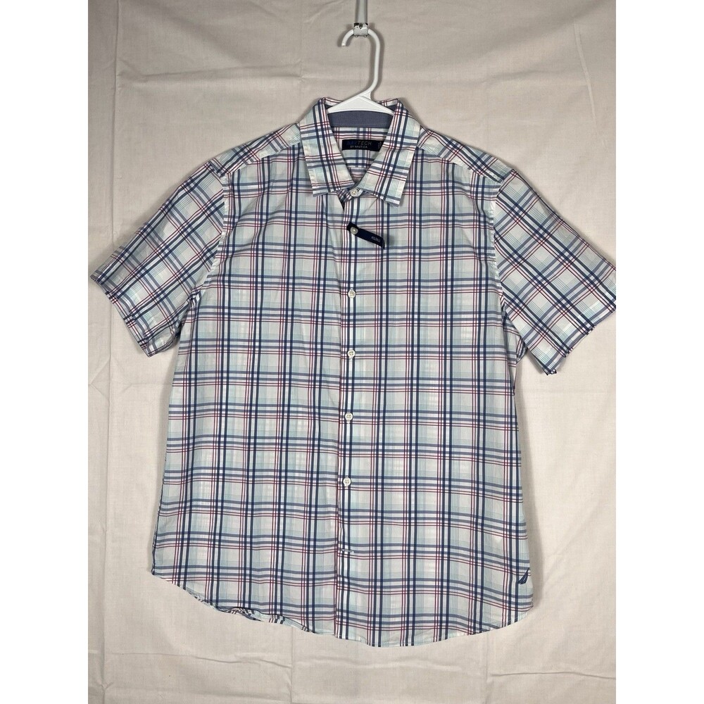 Nautica Navtech Shirt S/S Button Lightweight Summer Performance Men’s L NWOT